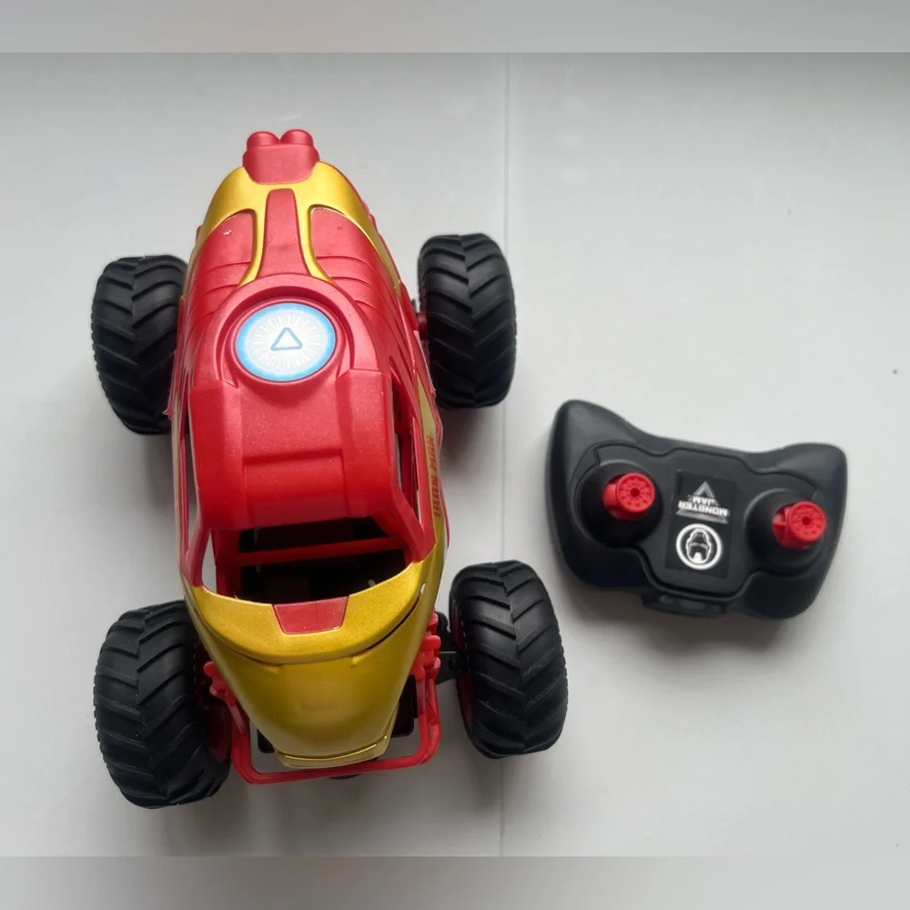 Monster Jam, Marvel Iron Man RC Monster Truck, 1:24 Scale, Kids Toys